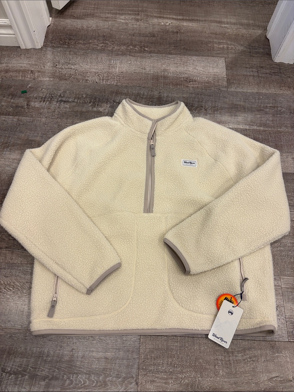 Women’s Cream Sherpa Half-Zip Pullover by Wind River